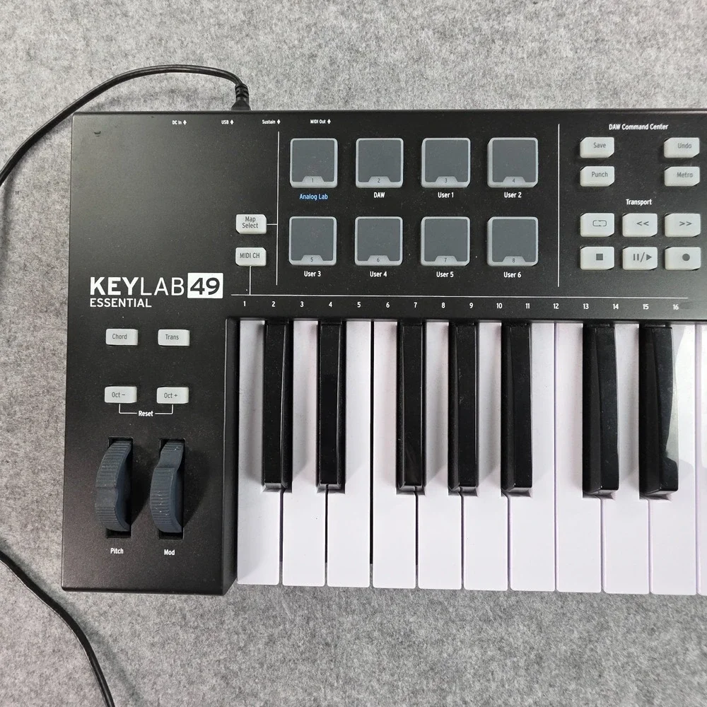 Arturia KeyLab Essential 49 MIDI Keyboard Controller, 49 Synth Keys, USB/MIDI O…